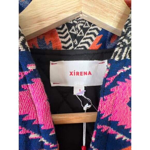 NWT Xirena Brett Quilted Lining Belted Black Multicolor Vest Size: Small - Picture 7 of 10